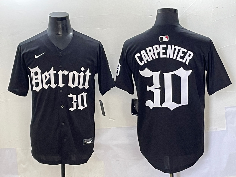 Men's Detroit Tigers Kerry Carpenter #30 Black Jersey